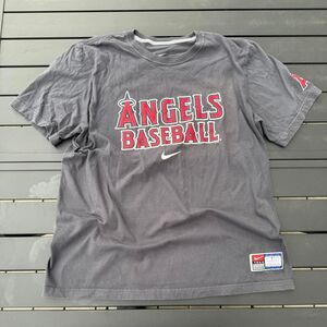 Nike Los Angeles Angels Shirt Mens XL Gray MLB Baseball